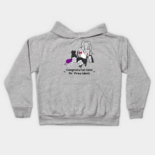 Group of Cute Animals Congratulate Mr President Joe Biden Kids Hoodie